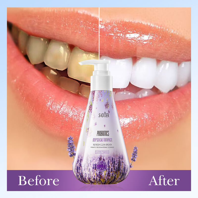 SADOER Probiotic Freshening and Whitening Toothpaste in full English for teeth cleaning and oral freshness cross-border export wholesale Item Picture