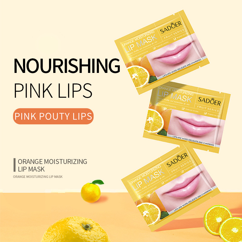 Full English SADOER Orange Moisturizing Lip Mask, moisturizing and nourishing lips, anti-dryness and Cracking Lip mask, cross-border export wholesale full figure