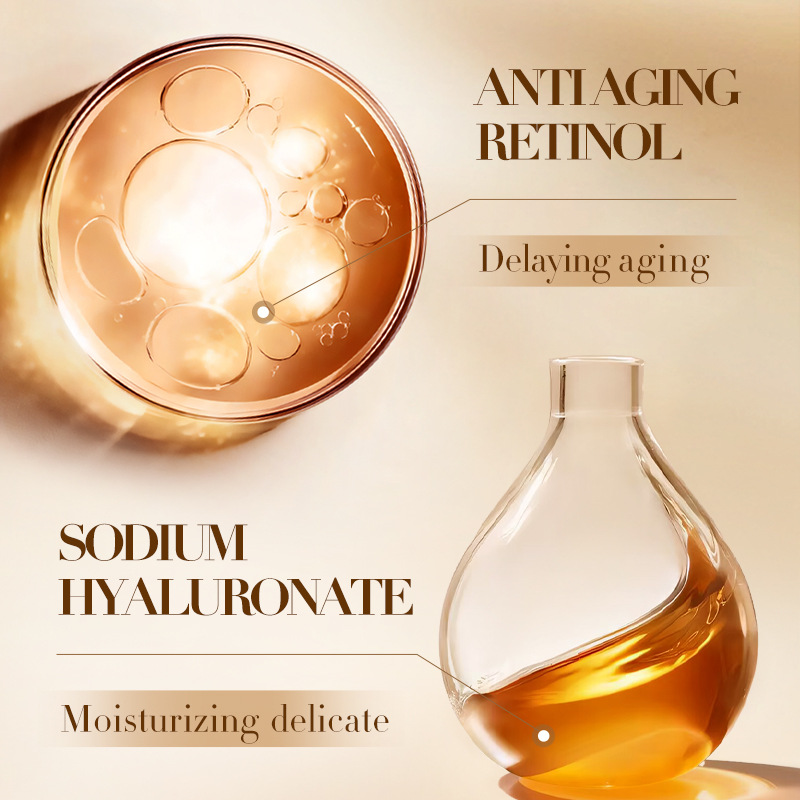 Cross-border wholesale of SADOER Retinol Anti-Wrinkle and Firming Five-piece Moisturizing and rejuvenating skin care set in full English Specification drawing