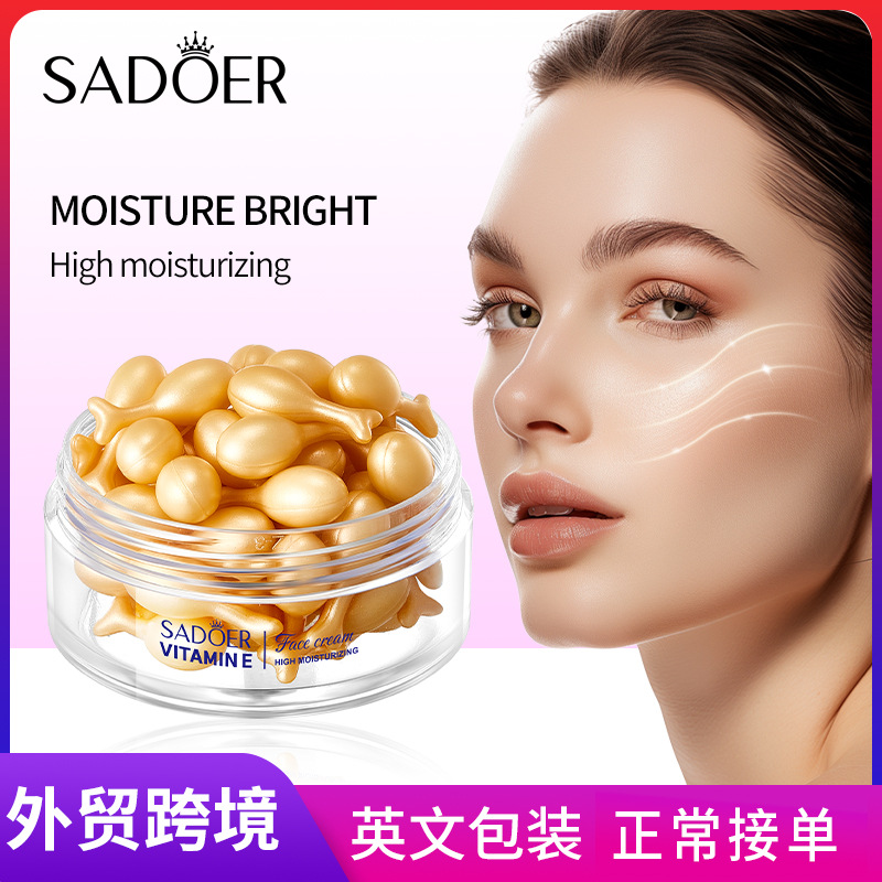 Cross-border export wholesale of SADOER Evening primrose Vitamin E High Moisturizing Essence Cream and Nourishing Face Cream in English full figure