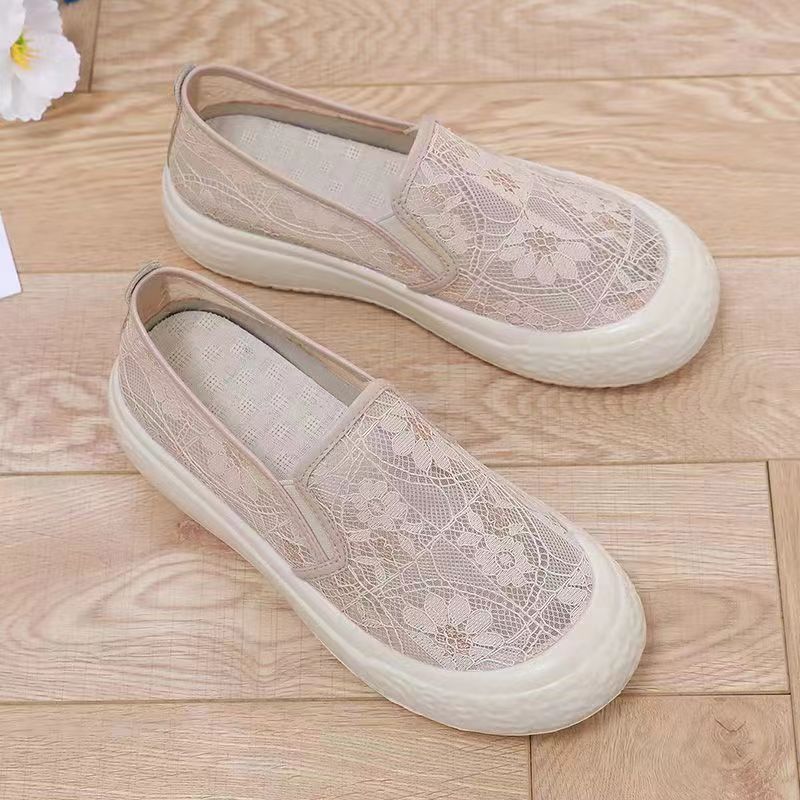 Casual shoes for women 2024 New style Fisherman shoes for women, breathable mesh shoes for women, shallow opening shoes for women, foreign trade consignment shoes for women full figure