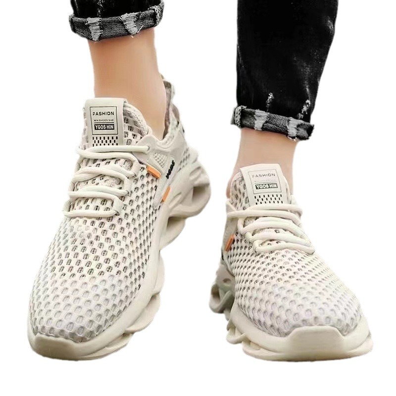 2024 Men's and women's summer sports shoes: Lightweight, perforated, breathable mesh sports shoes for export wholesale Item Picture
