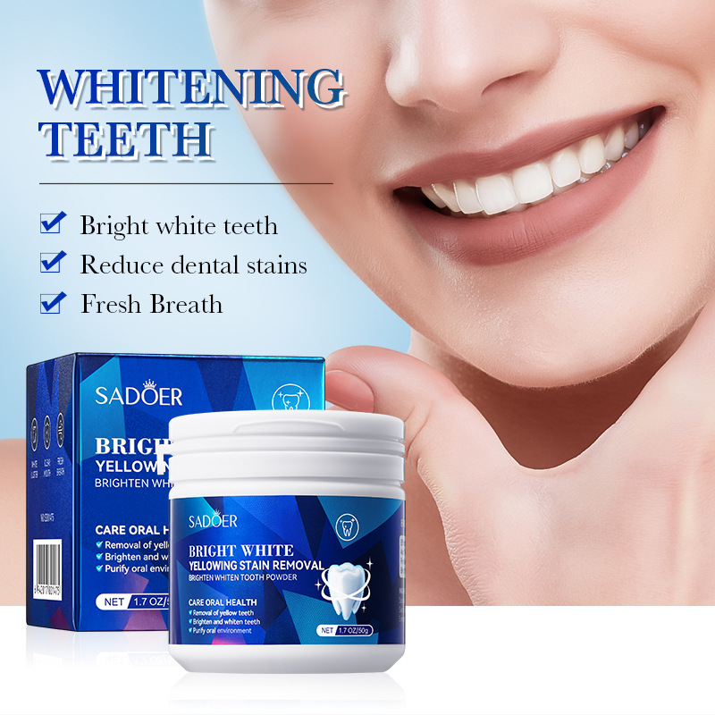 All-english SADOER Whitening Tooth Powder, deep oral cleaning tooth powder, whitening and teeth cleaning Tooth powder, cross-border export wholesale details Picture