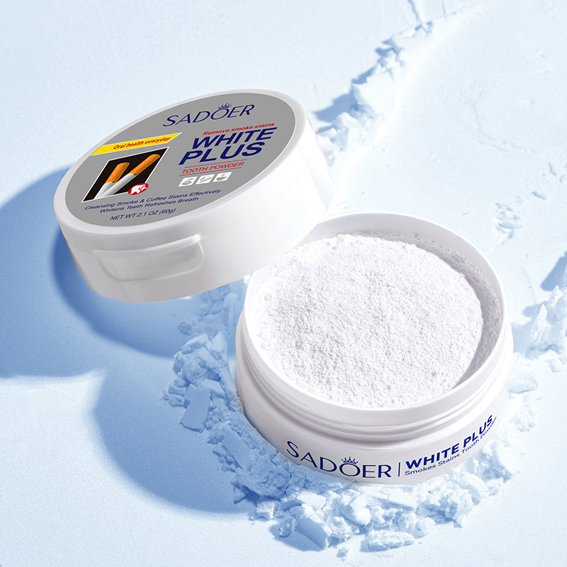All-english SADOER cigarette stain removal, yellow tooth whitening powder, dental plaque cleaning and tooth strengthening toothpaste cross-border export wholesale Item Picture