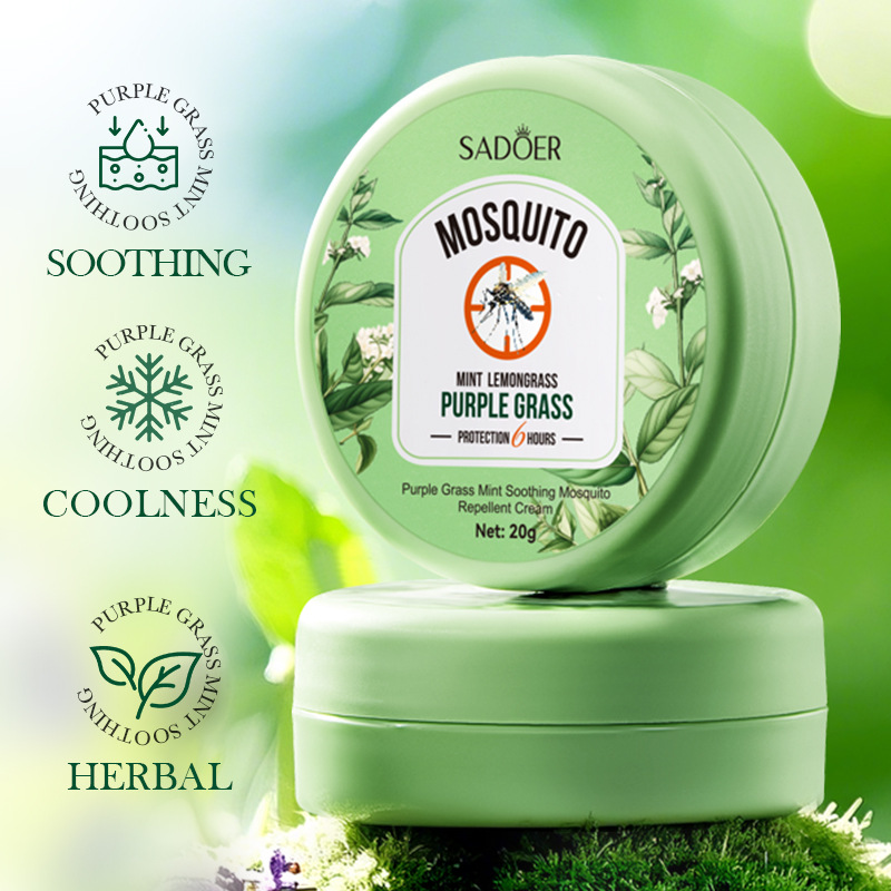 Full English SADOER Purple Grass and Mint Soothing Mosquito Repellent Cream, Summer Cooling Mosquito Repellent Cream Cross-border export wholesale details Picture