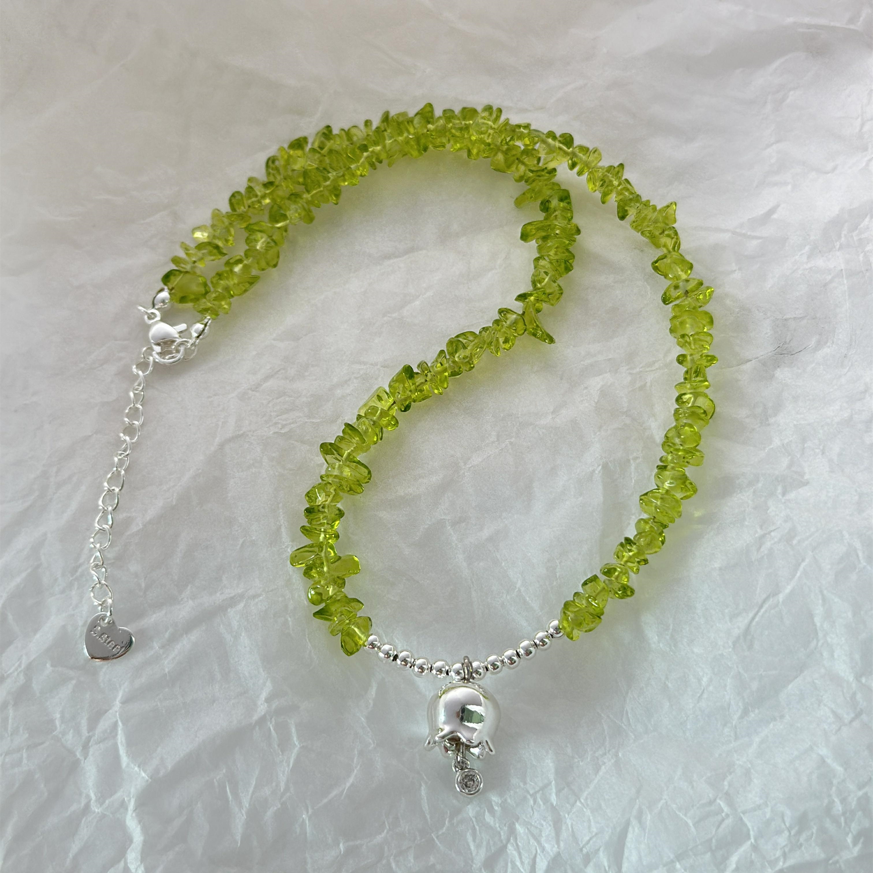 The Wizard of Oz series necklace for women, Baroque pearl necklace, light luxury, niche natural stone collarbone chain bracelet for women Item Picture