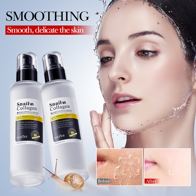 SADOER Snail Collagen Anti-Wrinkle Toner Firming and Moisturizing Water Cross-border export wholesale full figure
