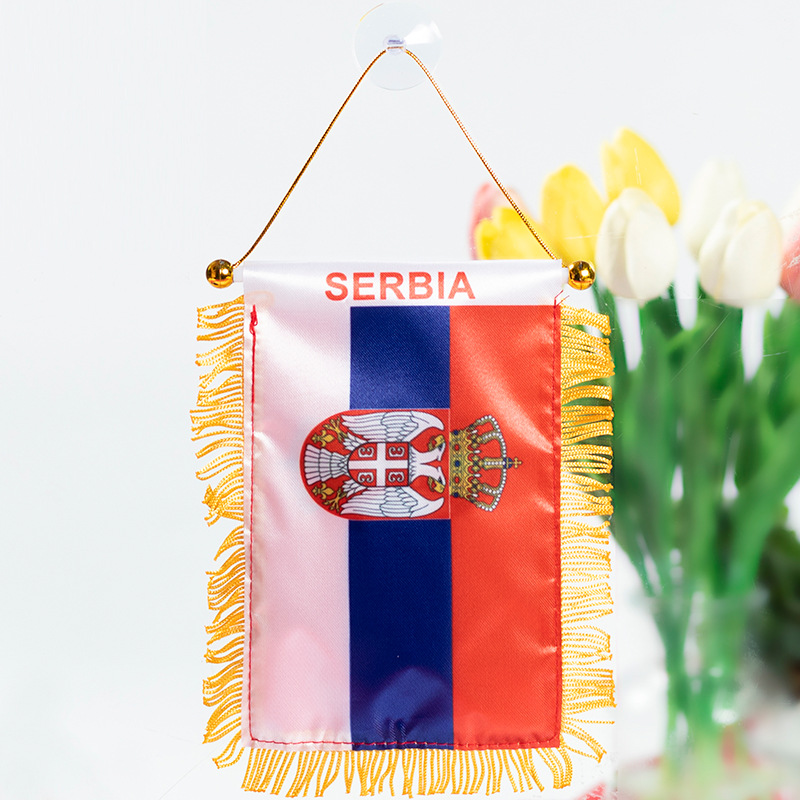 The Chuangdong flag, the national flag of the fans of the World Cup in the United States, Canada and Mexico, the Siding flag, the car rearview mirror suction cup pendant, the tassel mini small flag pic 12