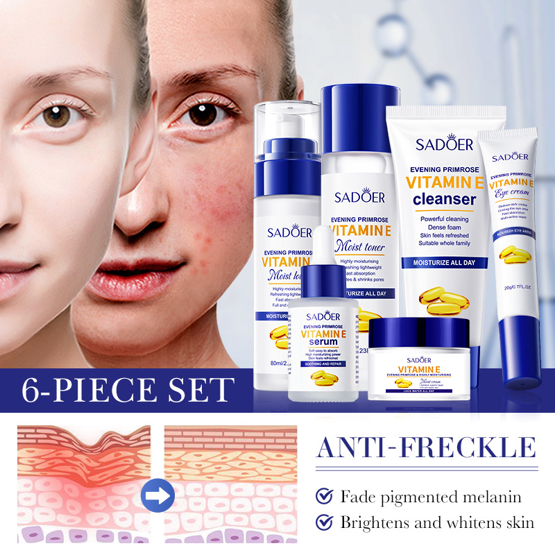 Cross-border export wholesale of SADOER Evening primrose Vitamin E High Moisturizing and Hydrating six-piece set Item Picture