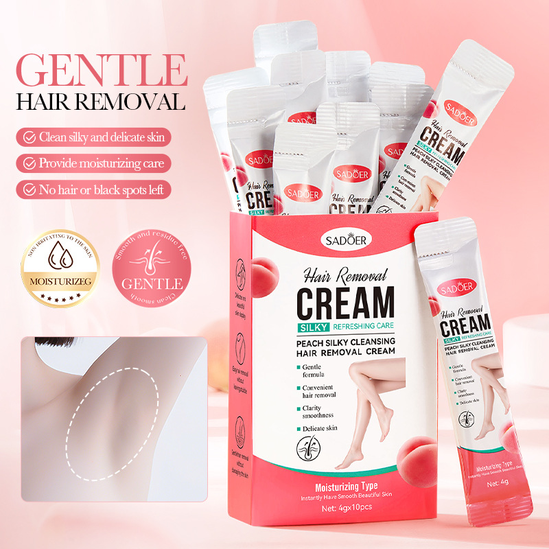Full English SADOER Peach Smooth and Penetrating Strip Hair Removal Cream, Clean armpit Hair Removal Cream Cross-border export wholesale details Picture