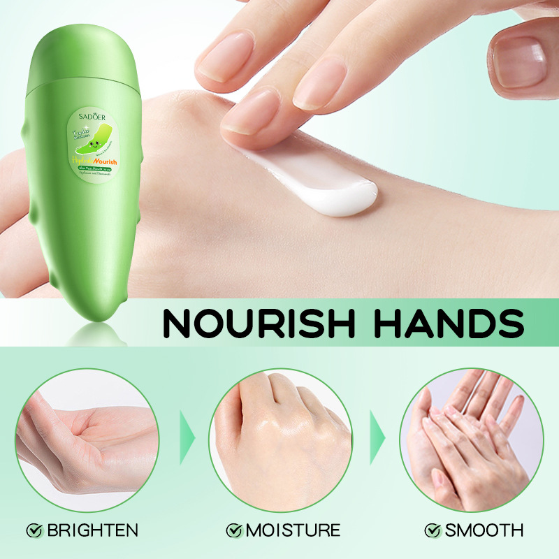SADOER Aloe Vera Hyaluronic Acid Hydrating Nourishing Hand Cream Anti-Cracking Autumn and Winter Hand Cream Cross-border wholesale Application Scenario