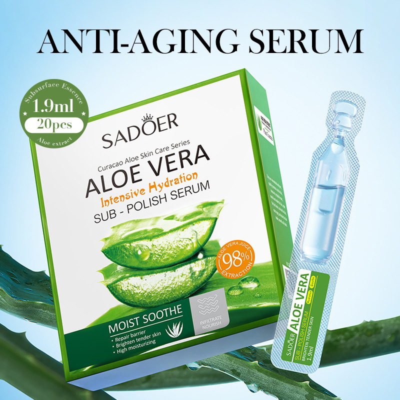 Cross-border export wholesale of SADOER Aloe Vera Hydrating and Moisturizing Essence in English details Picture