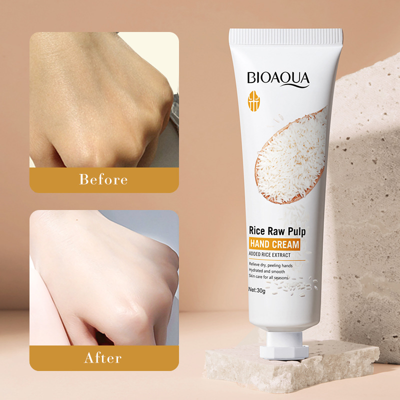 BIOAOUA Boquanya Rice Puree Hand Cream Moisturizing and Anti-Cracking Hand Cream Cross-border export wholesale Item Picture
