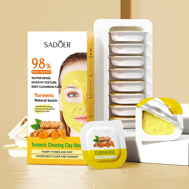 Cross-border wholesale of SADOER green Tea Turmeric rose Mud Film for hydrating, moisturizing and improving dryness Application Scenario
