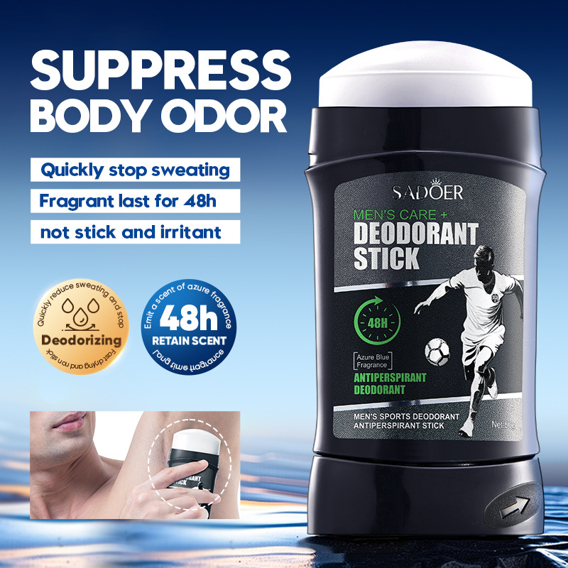 All-english SADOER men's lingering Fragrance Antiperspirant Sticks, summer non-sticky antiperspirant sticks, cross-border export wholesale full figure