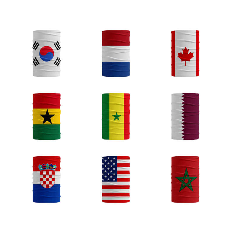 Chuangdong Flag US, Canada and Mexico World Cup fan Products Magic Headscarf, Multi-functional scarf, Sun Protection Milk Silk Elastic Cycling Mask Specification image
