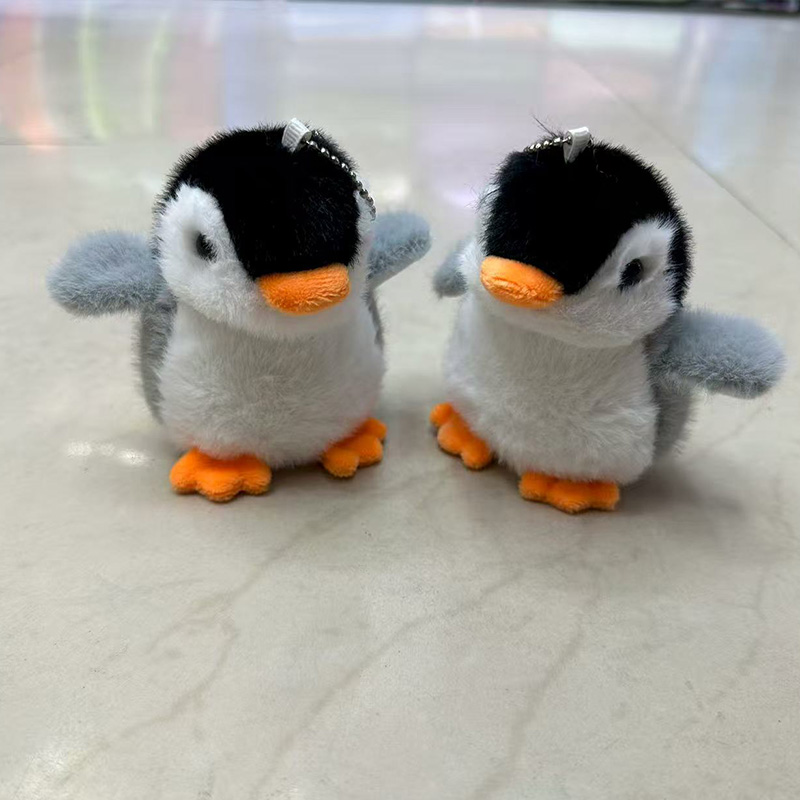Little penguin plush toys, anthropomorphic animal creative dolls, cartoon peripheral pendants, plush toy pendants, keychains, cloth puppet pendants, cute decorative gifts, claw machine factory direct sales details Picture