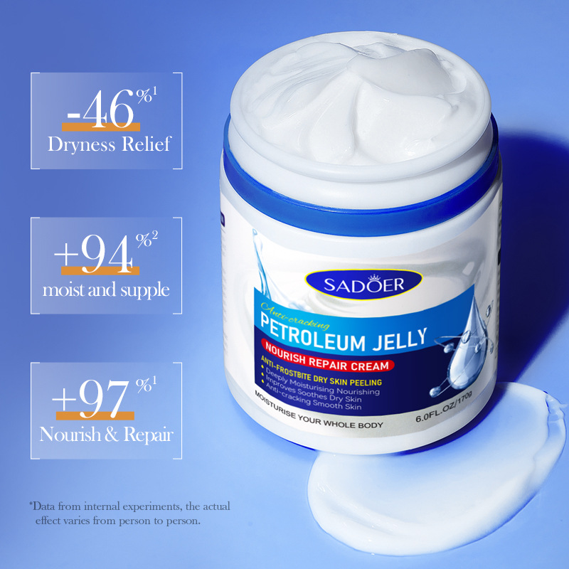 Cross-border export wholesale of SADOER Vaseline Anti-Cracking Nourishing Repair Cream and Hydrating Skin Cream Specification drawing