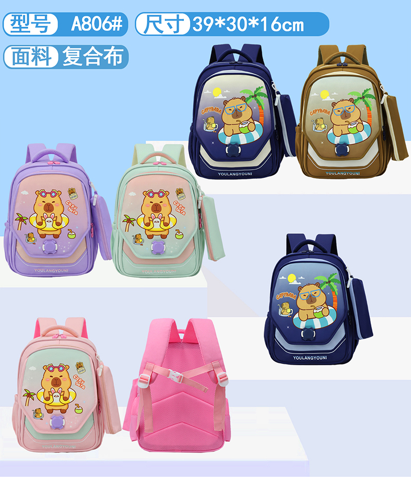 Fashionable and casual student backpack, a bestseller for girls. Large-capacity schoolbag for junior and senior high school students. Simple backpack for girls' commuting. YLYN0009-A805 details Picture