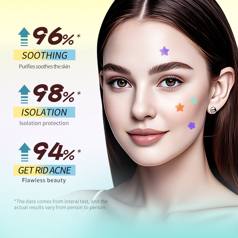 SADOER star flower-shaped acne patches 40 patches, student acne removal patches, cross-border export wholesale Specification drawing