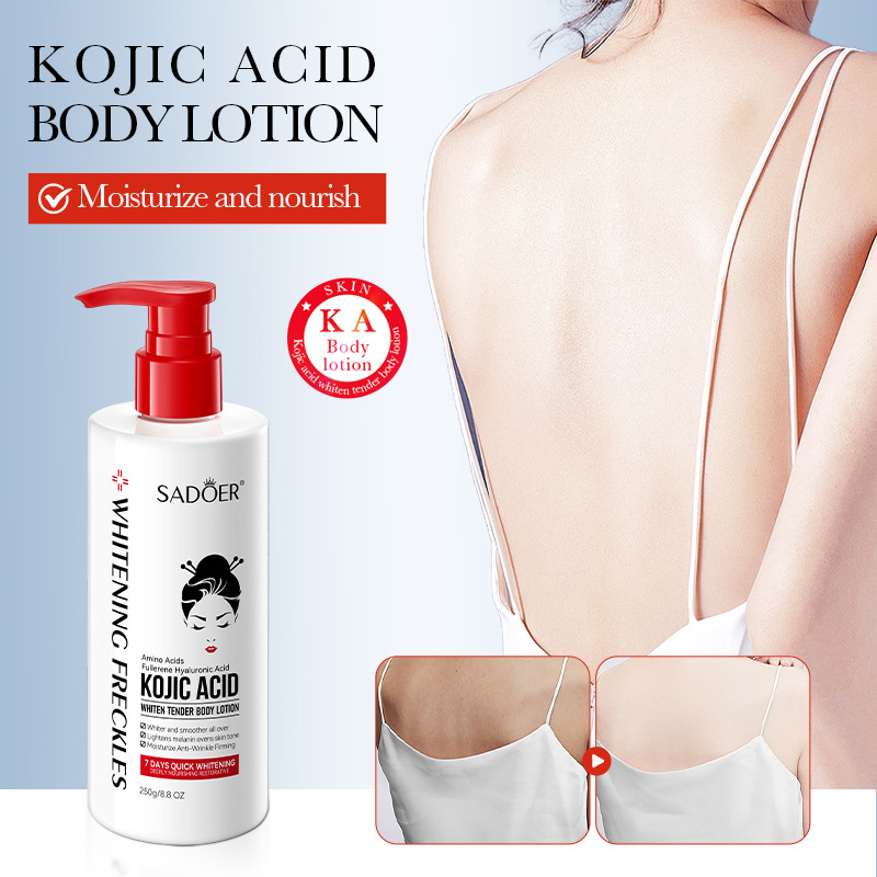 Full English SADOER Qu Acid Whitening and Skin-Nourishing Body Lotion, Hydrating, Moisturizing and Whitening Body lotion, cross-border wholesale for export Specification drawing