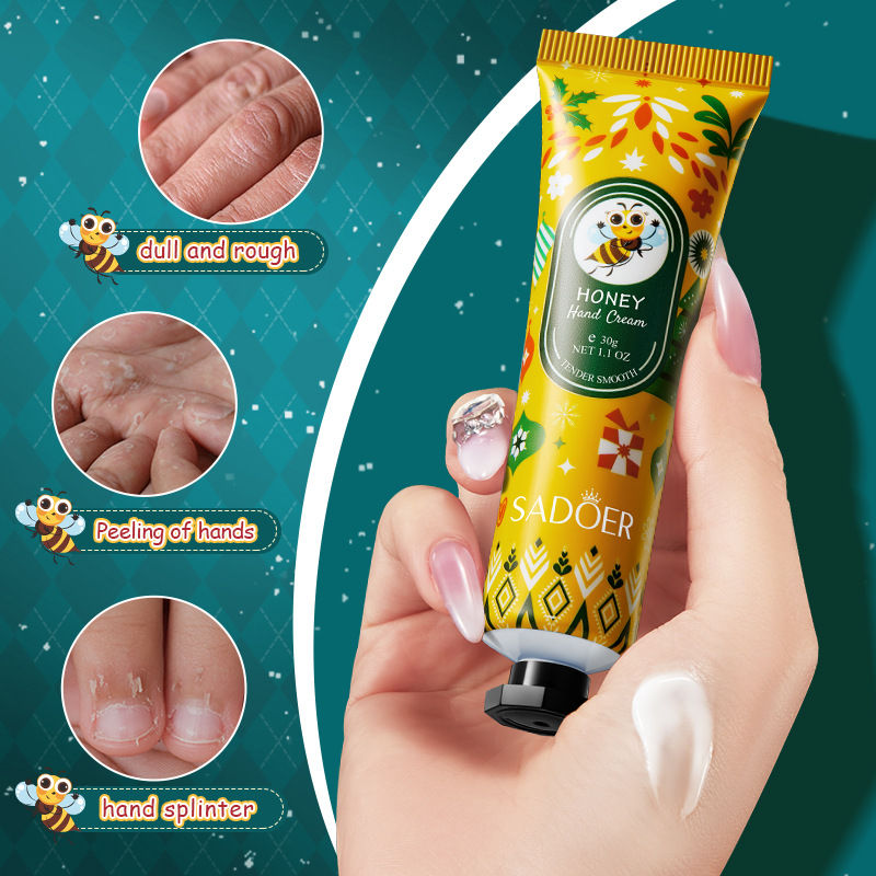 SADOER Honey Smooth Hand Cream for skin care, autumn and winter hand cream cross-border export wholesale Specification drawing