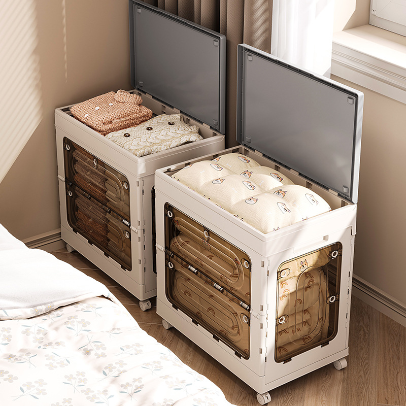 D47-1204 Five-door storage box, household clothing and quilt storage box, folding living room children's toy organizing box Application Scenario