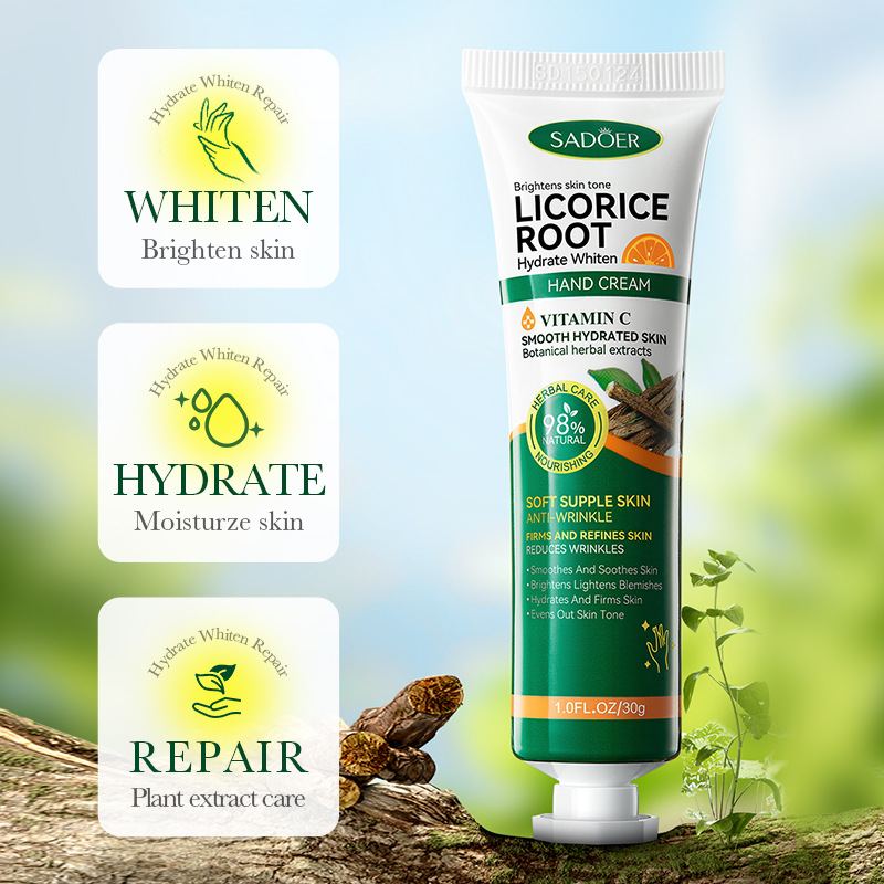 Cross-border export wholesale of SADOER licorice Hydrating Whitening Nourishing Hand Cream for autumn and winter details Picture