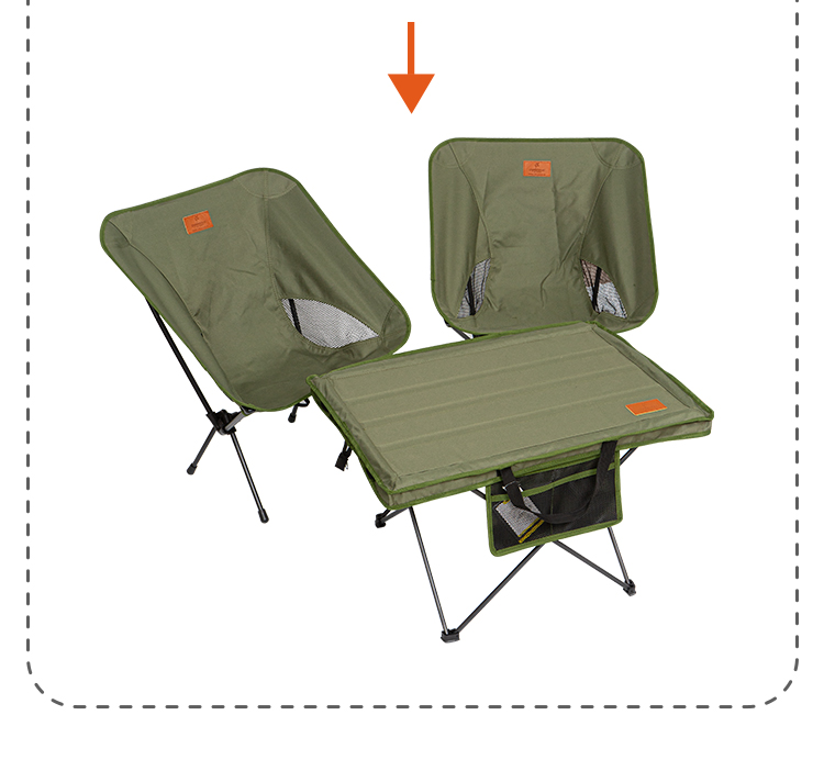 CHANODUG/ Chanodug Outdoor Camping Folding Portable Table and Chair Set, Folding Table and Chair Three-piece Set pic 8