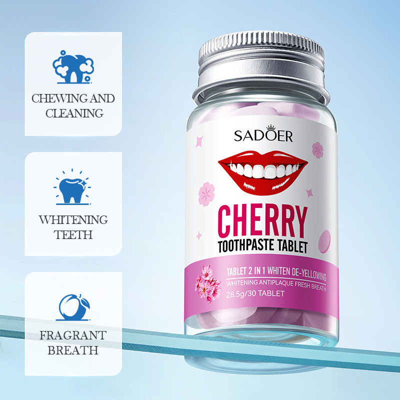 SADOER Cherry Blossom Whitening and Yellowing Solid Toothpaste Series for teeth cleaning cross-border export wholesale details Picture