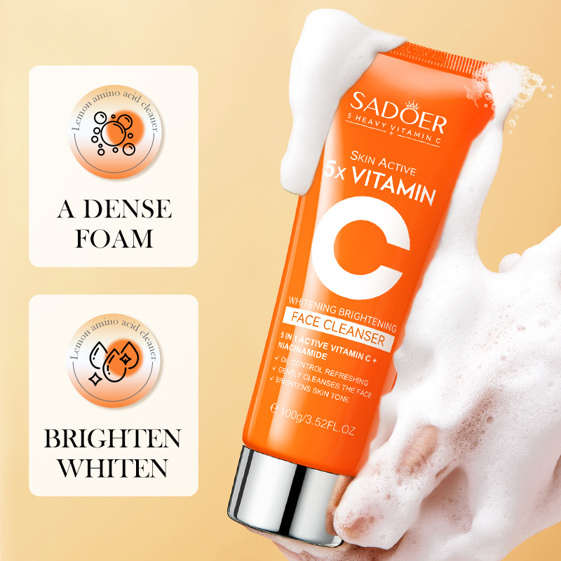 SADOER Five-layer Vitamin C Whitening and Brightening Facial Cleanser, cross-border export wholesale details Picture