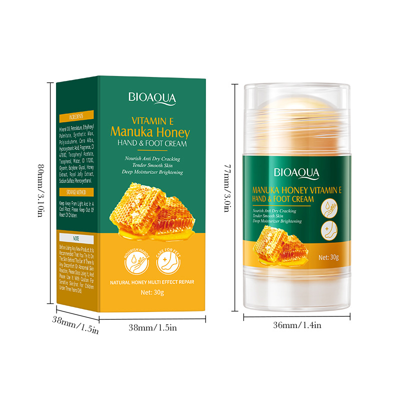 All-english BIOAOUA Vitamin E Manuka Honey Anti-Cracking Moisturizing Hand and Foot Cream Cross-border wholesale Item Picture