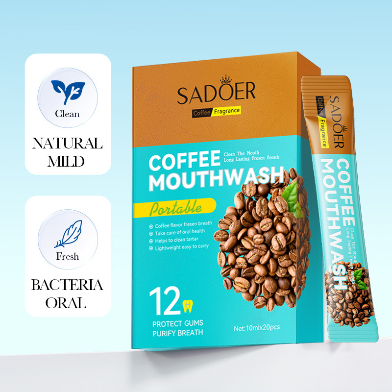 SADOER coffee Refreshing Mouthwash for teeth cleaning and oral freshness cross-border export wholesale details Picture