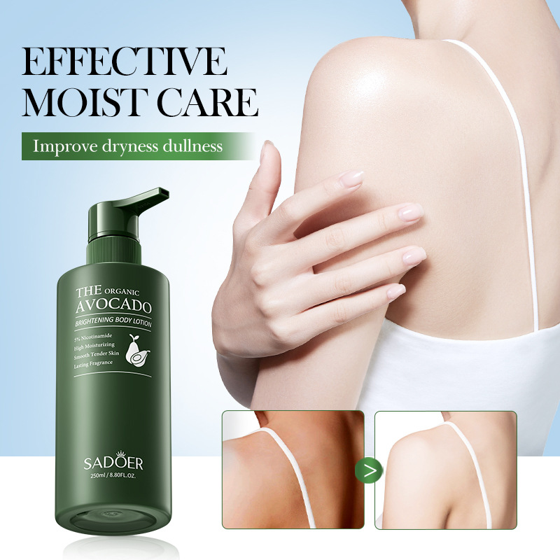Cross-border wholesale of SADOER avocado Nicotinamide Brightening Body Lotion and Shampoo in full English details Picture