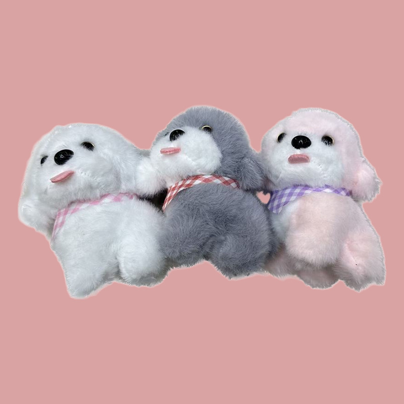 Check cloth scarf, dog party, plush toy, animal anthropomorphic creative doll, cartoon peripheral pendant, plush toy pendant, keychain, cloth doll pendant, cute decoration gift, claw machine factory direct sales thumbnail