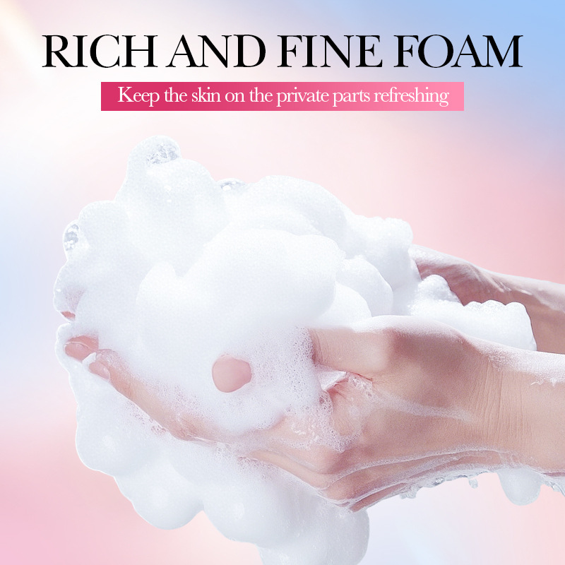 SADOER Rose Intimate Pink Cleansing Soap (with Foaming Net) Foreign Language Version 100g Specification drawing
