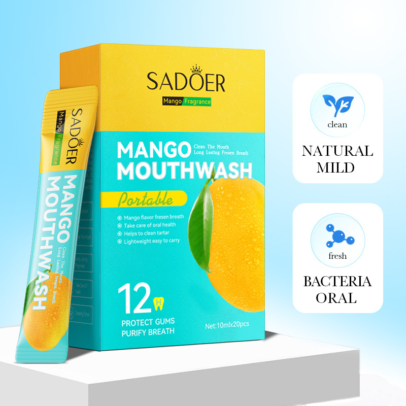 SADOER Mango Freshening Mouthwash for Teeth cleaning, cross-border export wholesale of oral freshening mouthwash details Picture
