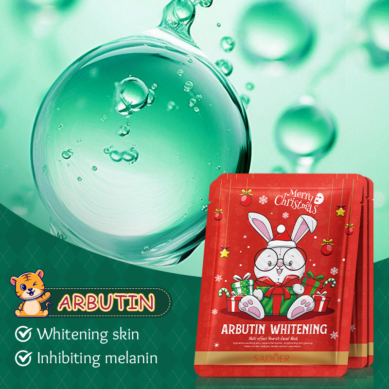 Cross-border wholesale of SADOER Christmas arbutin Whitening Facial mask and hydrating facial Mask in English details Picture