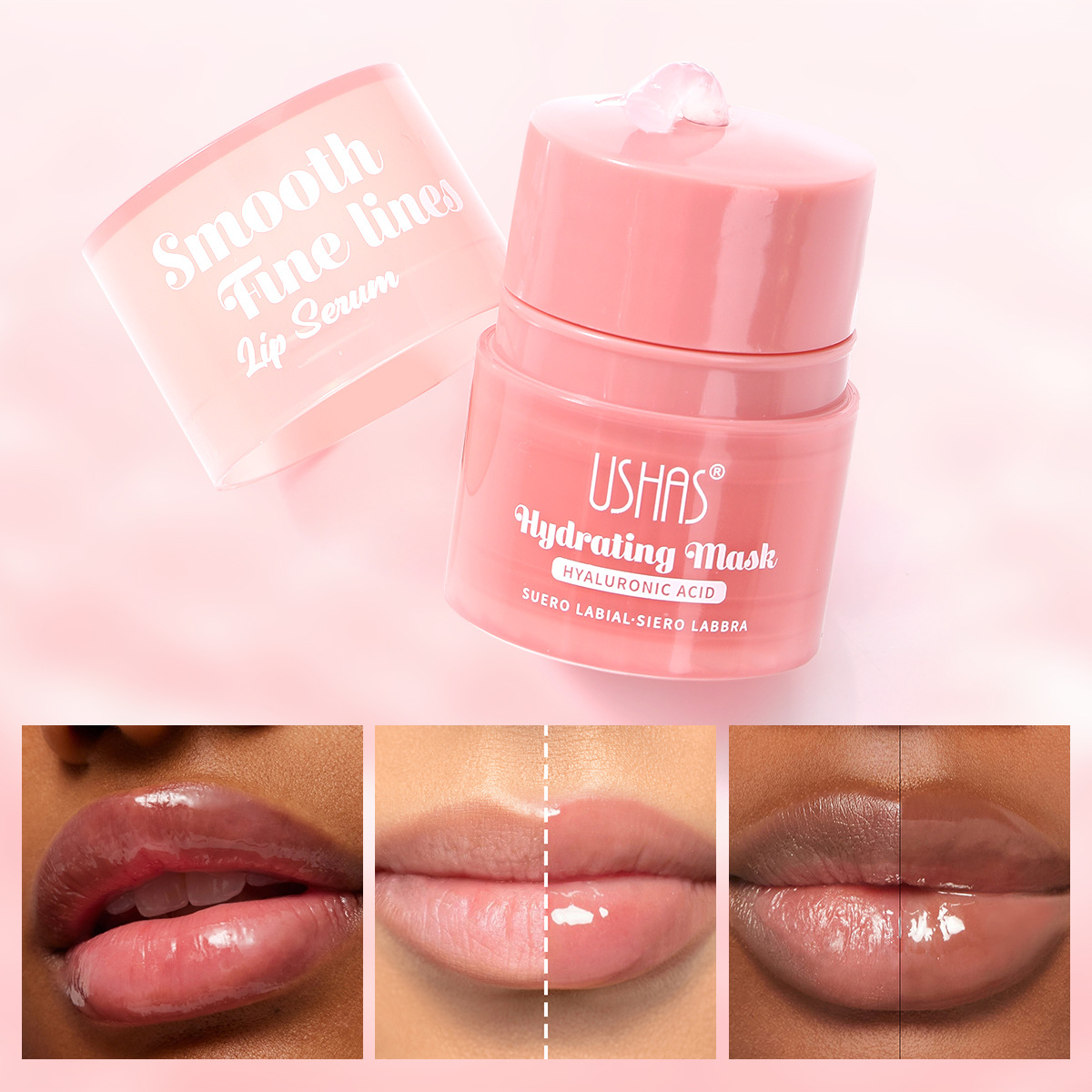 USHAS European and American cross-border stock Lip Mask Long-lasting Moisturizing and nourishing lip balm UC082 to reduce lip lines details Picture