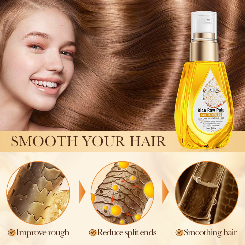 Full English BIOAOUA Rice Purees Softening and Repairing Hair Essential Oil Conditioner Cross-border export wholesale Item Picture