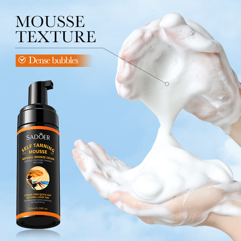 All-english SADOER tanning mousse copper-colored moisturizing and hydrating body mousse cross-border export wholesale details Picture