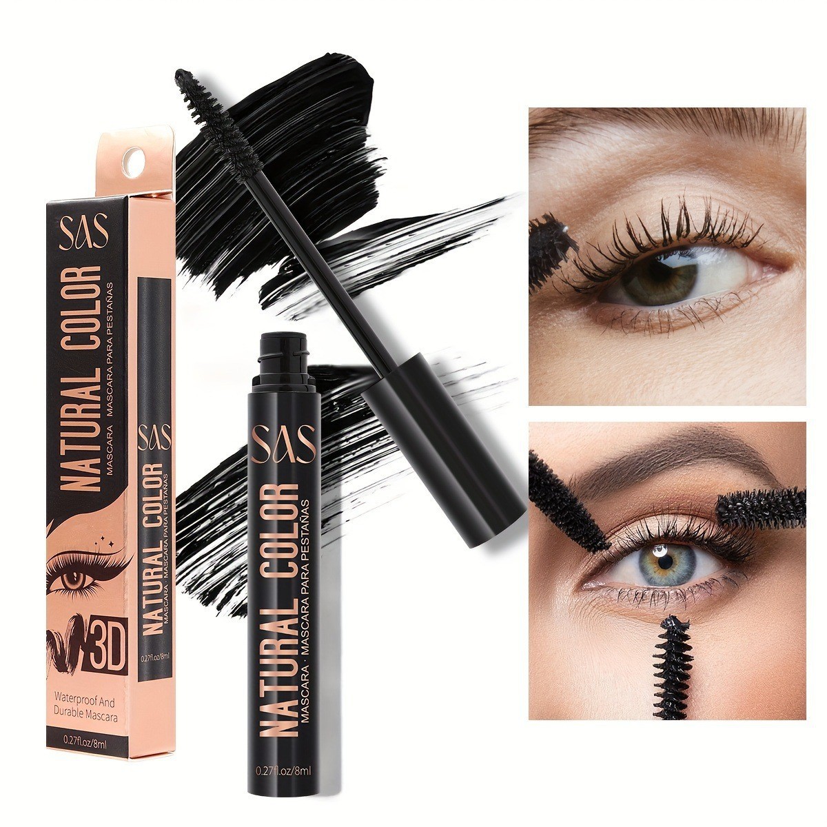 USHAS cross-border stock mascara for Europe and America: Waterproof, non-smudging, long, thick and curled eyelashes SAC056 full figure
