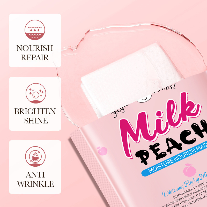Cross-border in-stock milk and fruit series mask SADOER Moisturizing and nourishing patch mask, factory direct sales for export Specification drawing