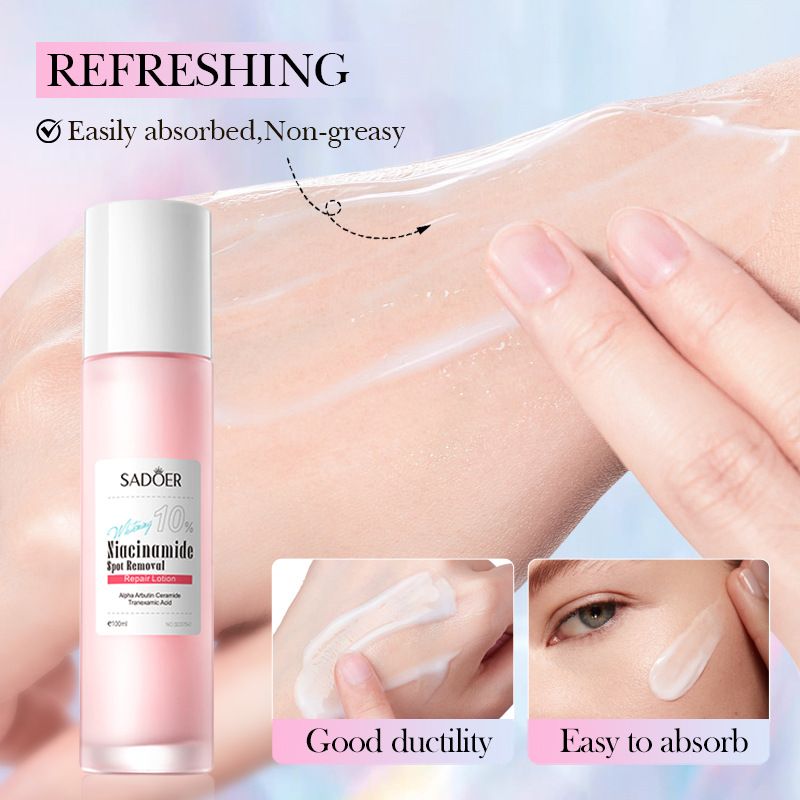 Cross-border export wholesale of SADOER niacinamide Whitening, freckle-removing and Repairing Lotion for brightening the skin in full English Item Picture