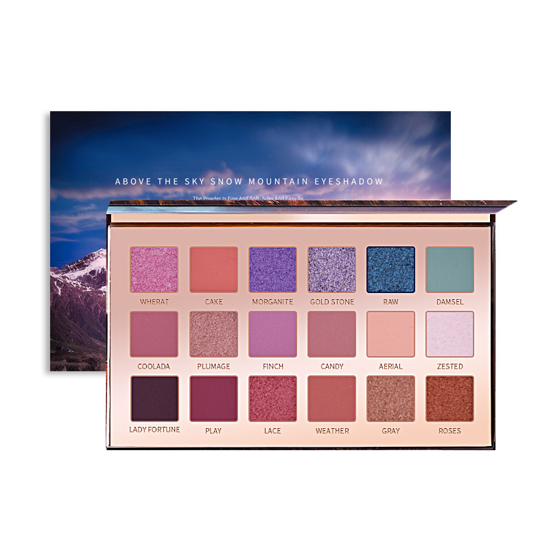 NOVO5326 Reed Glacier Eyeshadow Palette: Sky Above Snow Mountain Eyeshadow Matte Pearlescent Earth Tone Glitter Sequins Item Picture