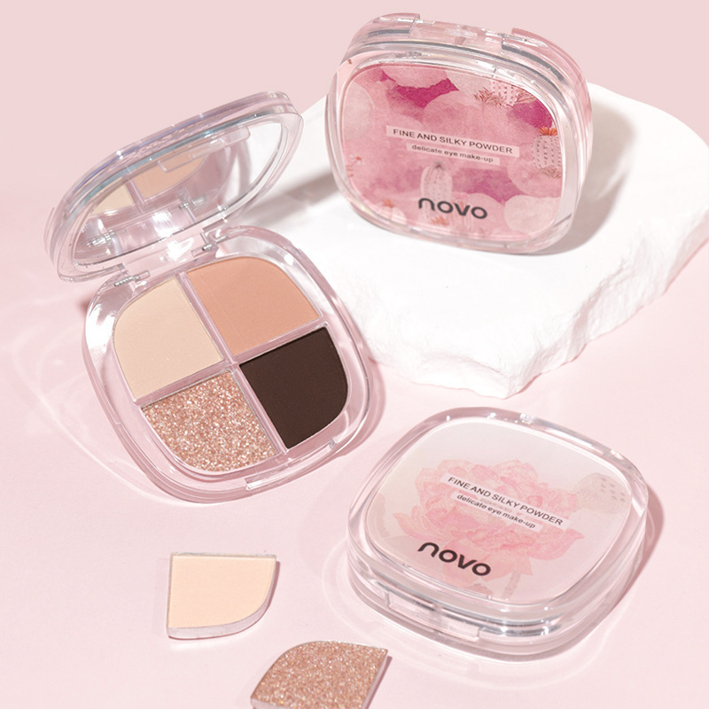NOVO's Clear Eye Eyeshadow palette features a low-saturation, matte finish with a natural and fine sheen that is not prone to smudging, enhancing one's complexion full figure