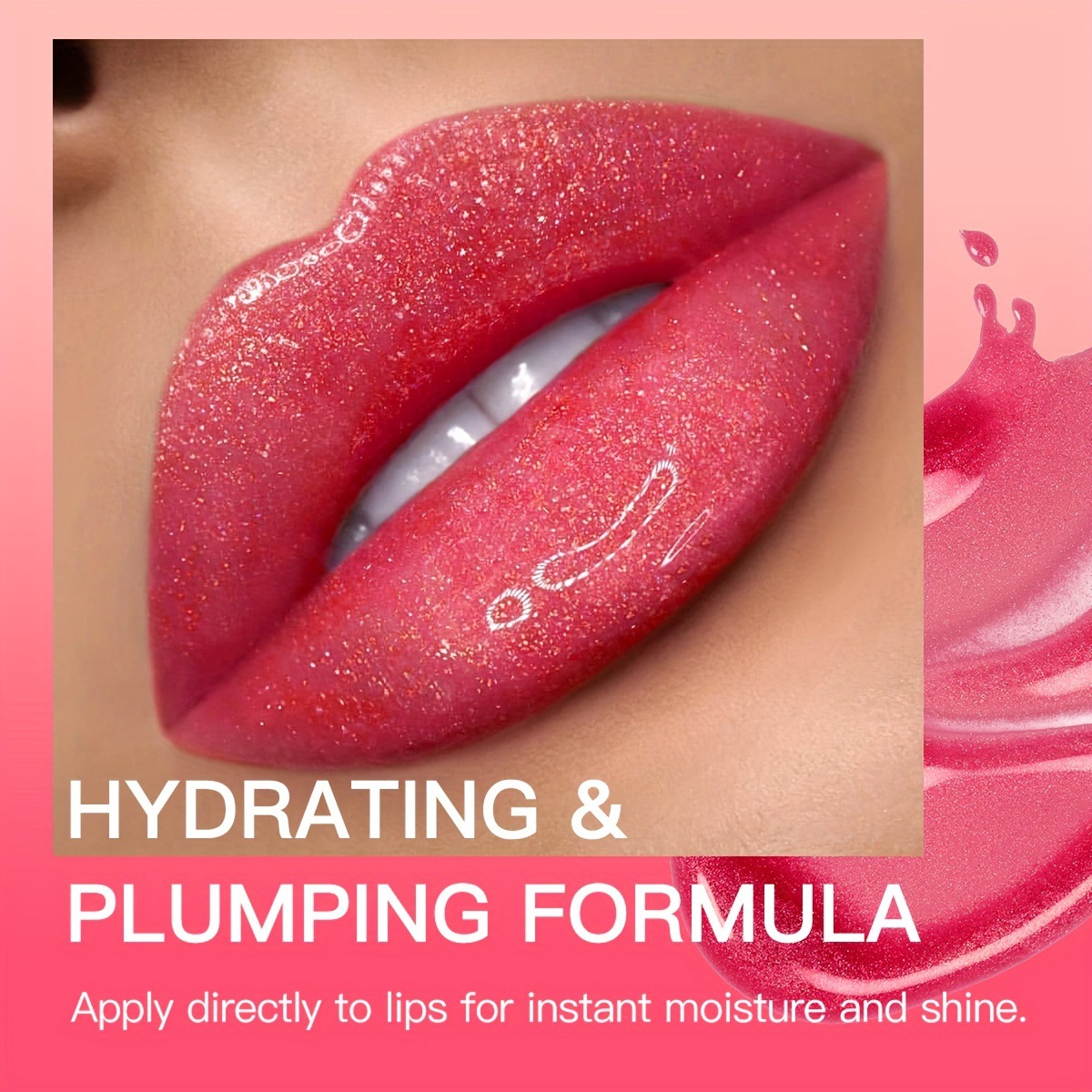 USHAS cross-border in-stock liquid lip gloss, lip gloss, lip mud, lip blush, lip gloss, mirror, water, lipstick and makeup LG2582B Specification drawing