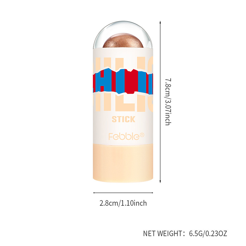 USHAS Cross-border in-stock high-gloss stick: Waterproof, long-lasting, brightening skin tone, metallic luster, three-dimensional contouring FBC014 Item Picture