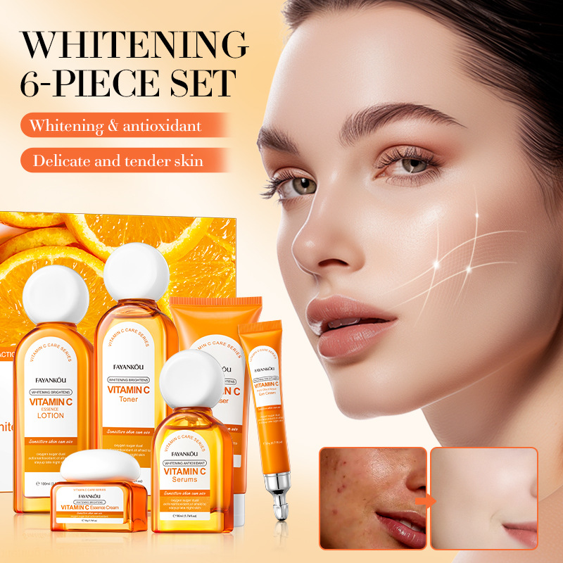 All-english FAYANKOU Vitamin C Whitening and Brightening Set, Moisturizing and hydrating Skin Care Product set, cross-border export wholesale details Picture