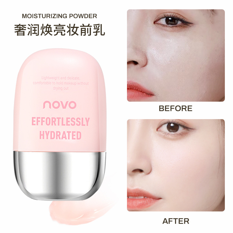 novo Luxury Moisturizing Brightening Primer is naturally hydrating, hydrating and moisturizing without powder clogging. It is easy to apply and brightens the complexion. Affordable for students details Picture